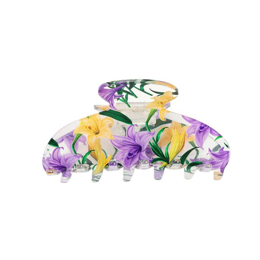 Medium Lily Printed Hair Claw丨Lemonschunks