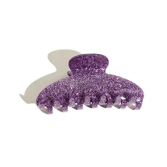 Purple Glitter Claw Clip