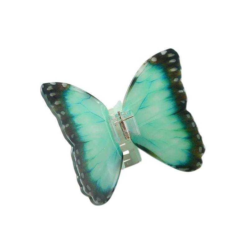 Large Wings of Wonder Cyan Vivid Butterfly Hair Claw丨Lemonschunks
