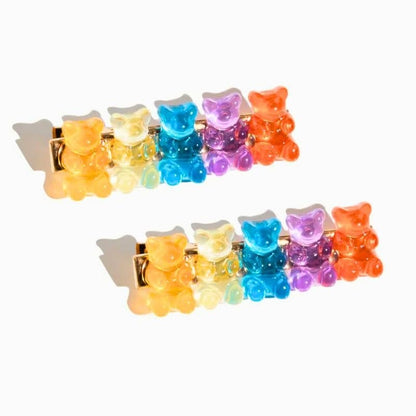 Petites pinces à cheveux oursons en gélatine (lot de 2) | NueShiny