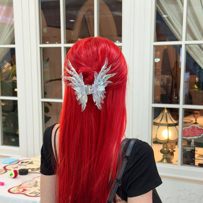 Jumbo Transparent Green Wing Hair Claw Clip