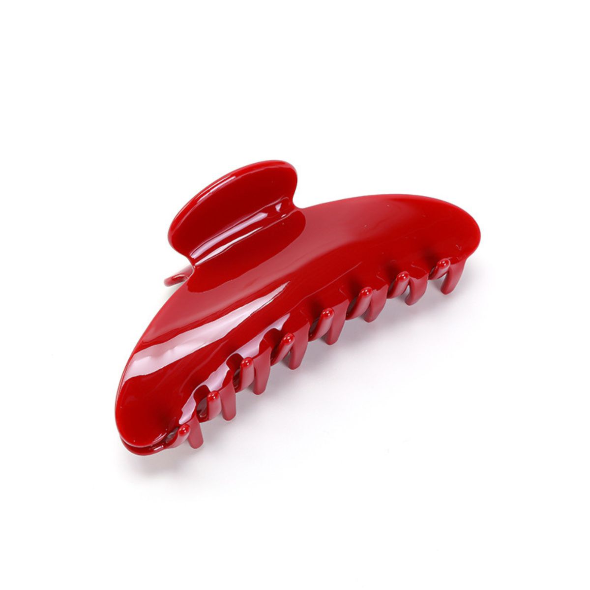 Large Cherry Red Solid Hair Claw Clip