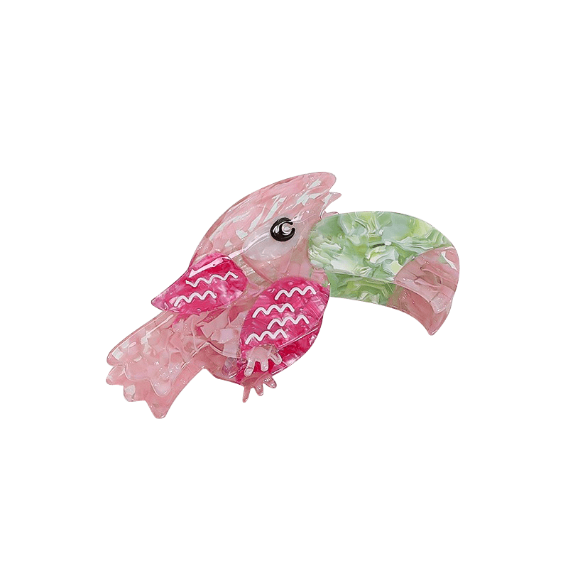 Large Pink Parrot Hair Claw丨Lemonschunks