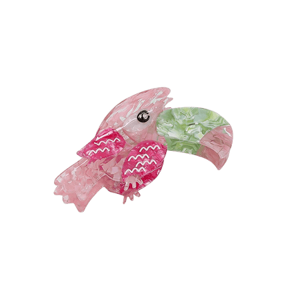 Large Pink Parrot Hair Claw丨Lemonschunks