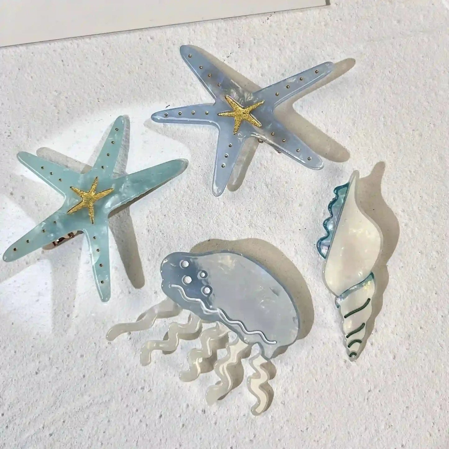 Stylish Blue Starfish Ocean Series Hair Claw