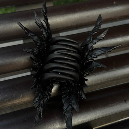 Matte Black Wing Hair Claw Clip