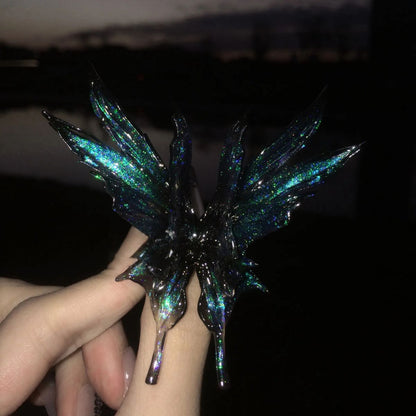 Original 3D Butterfly Resin Adjustable Ring – Handmade Statement Jewelry