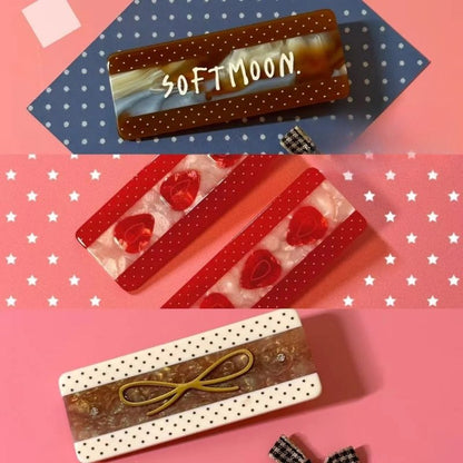 Strawberry with Cream Hair Clip Set