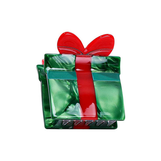 Mini Green Gift Box Hairpin
