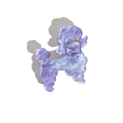 Sky-Purple Poodle Dog Clip