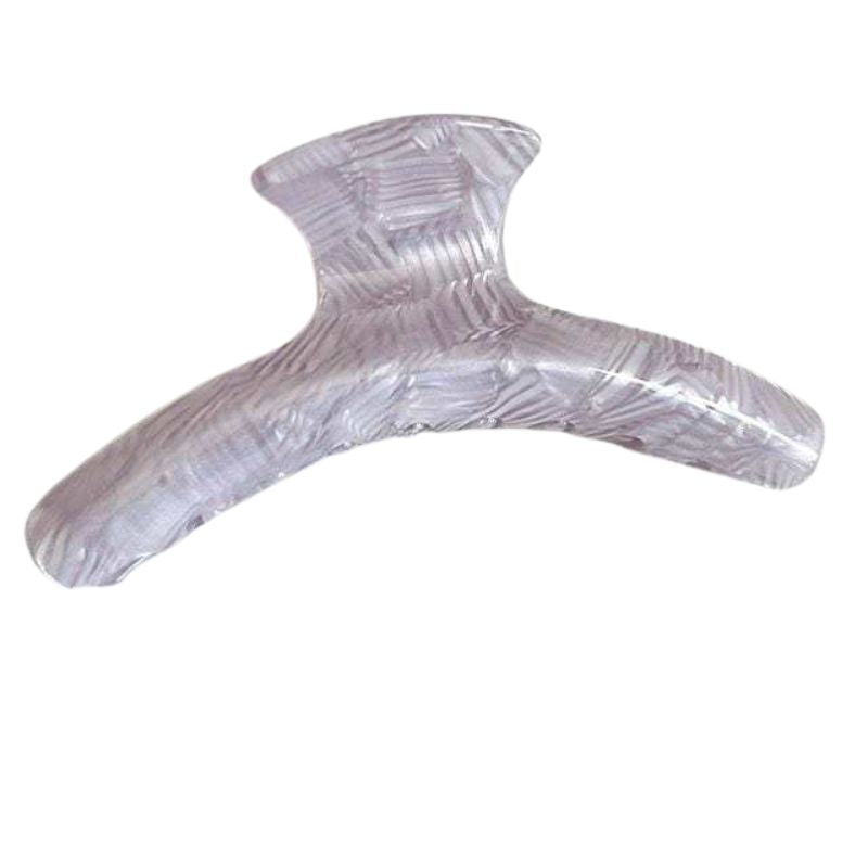 French Purple Hanger Texture Acetate  Elegant Gloss Hair Claw