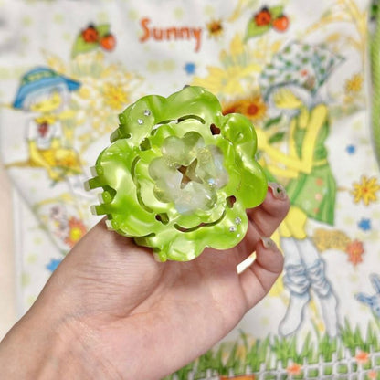 Green Four-Leaf Clover Hair Claw Clip丨Lemonschunks