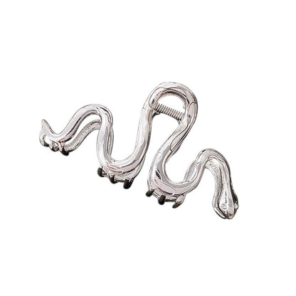 Large Silver Snake Like Hair Claw丨Lemonschunks