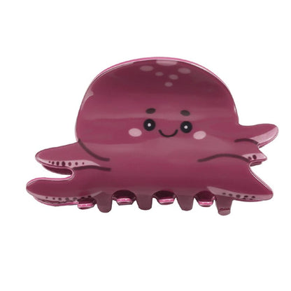 Medium Purple cartoon octopus Hair Claw