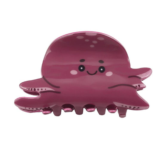 Medium Purple cartoon octopus Hair Claw