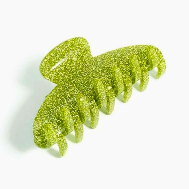 Green Glitter Claw Clip