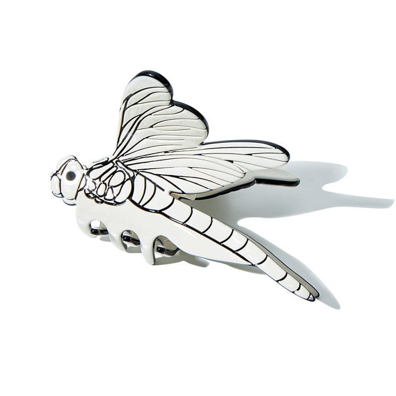 Medium White Dragonfly Hair Claw丨Lemonschunks
