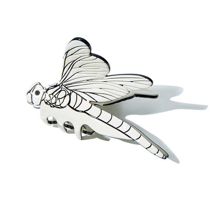 Medium White Dragonfly Hair Claw丨Lemonschunks