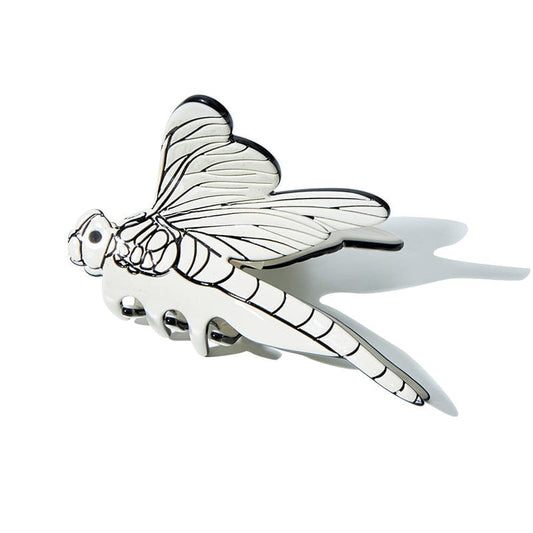 Medium White Dragonfly Hair Claw丨Lemonschunks