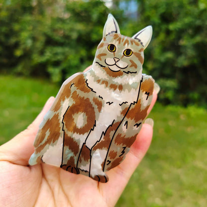 Medium Brown Tabby & White American Shorthair Cat Hair Claw