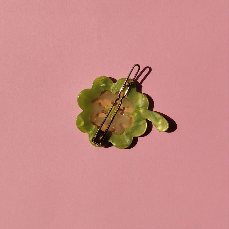 Mini Green Four-Leaf Clover Hair Clip丨Lemonschunks