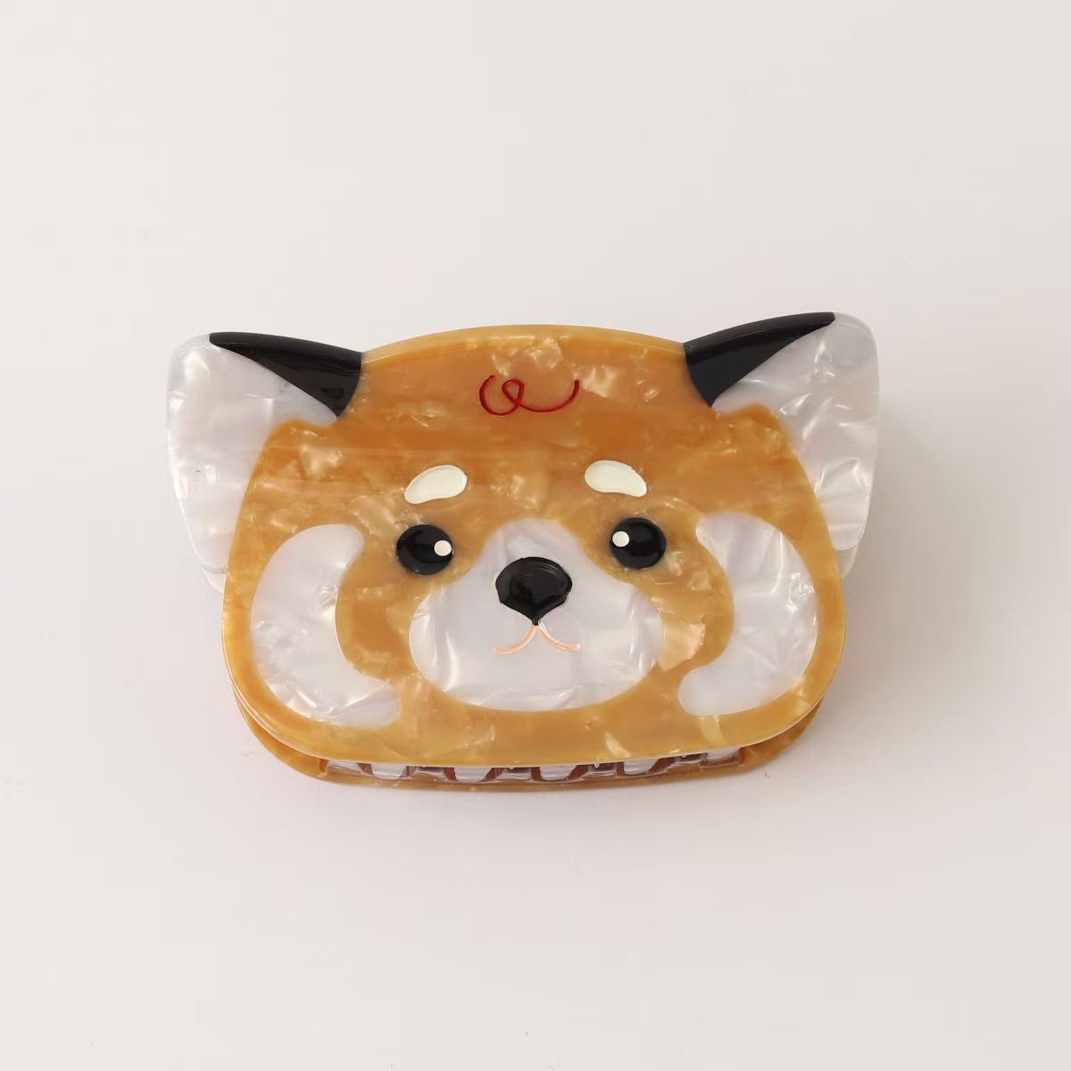 Medium Brown Red Panda Hair Claw Clips