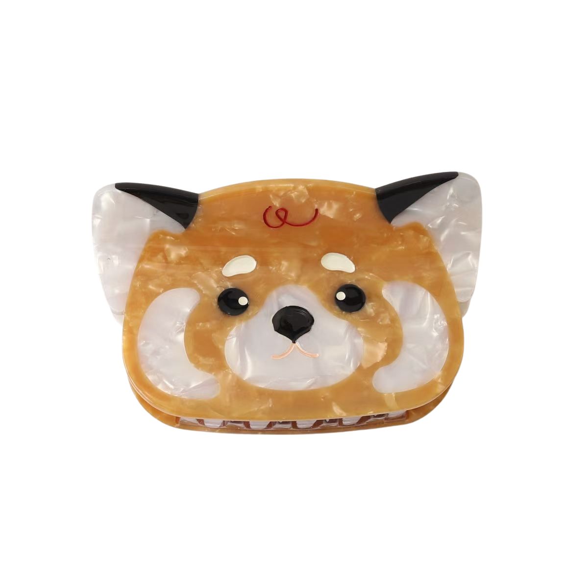Medium Brown Red Panda Hair Claw Clips