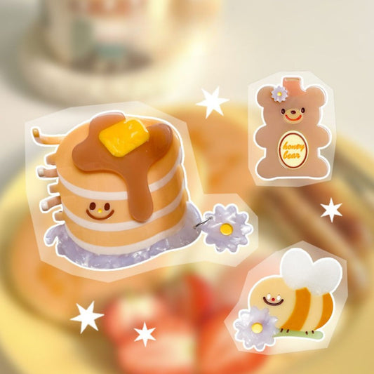 Butter Muffin Hair Claw & Bee  Bear Hair Clip Set