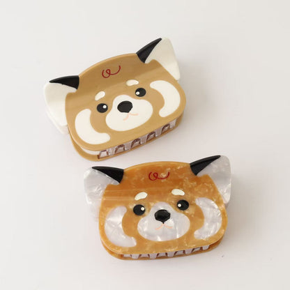 Medium Chocolate Brown Red Panda Hair Claw Clips