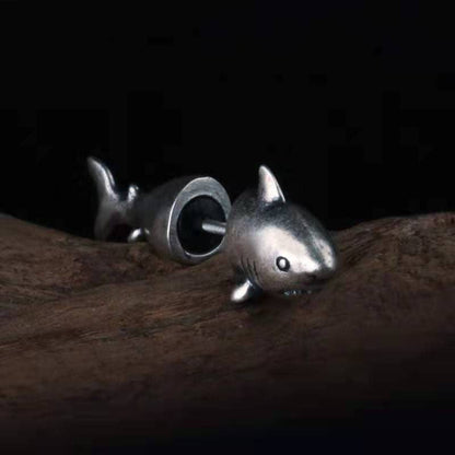 Sterling Silver Shark Earrings丨Lemonschunks