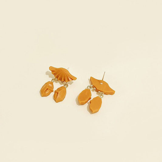 Orange True Crabs Earrings
