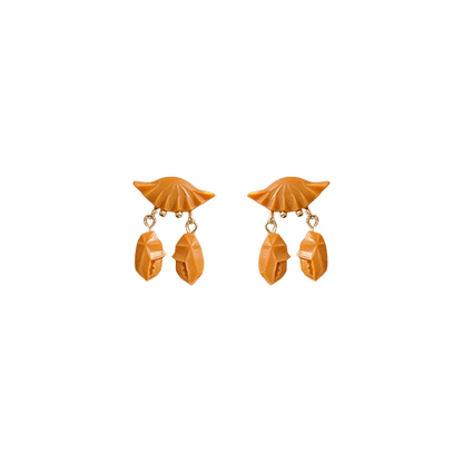 Orange True Crabs Earrings