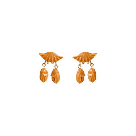 Orange True Crabs Earrings