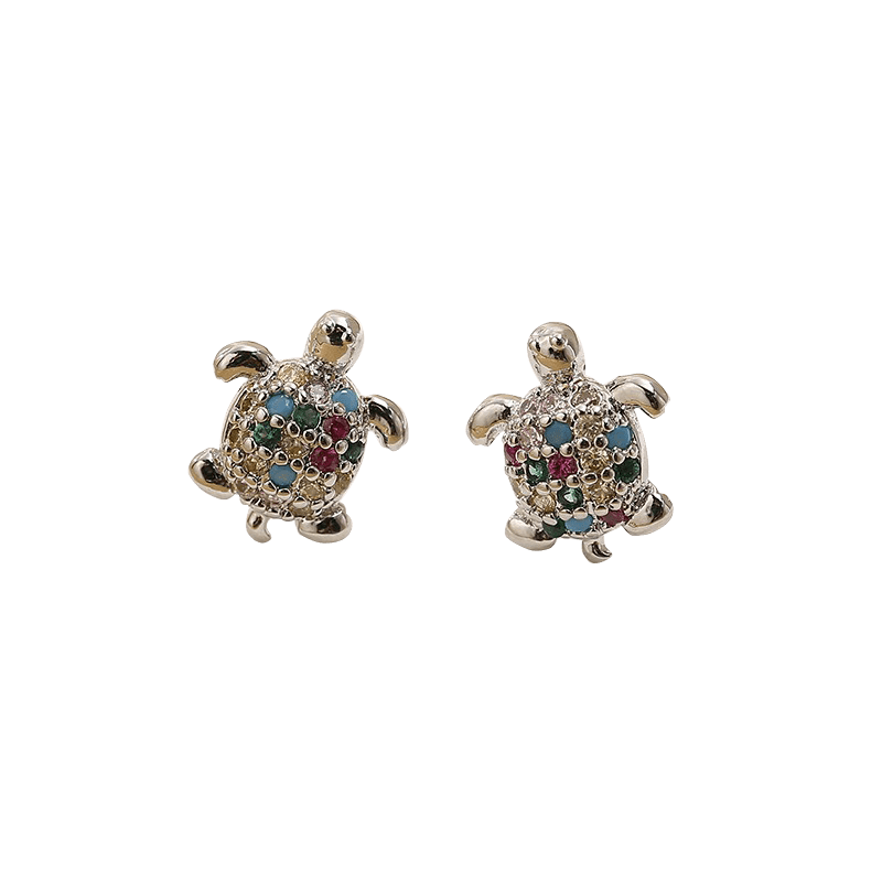 Silver Turtle Earrings C