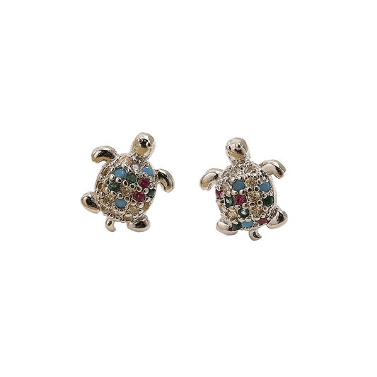 Silver Turtle Earrings C