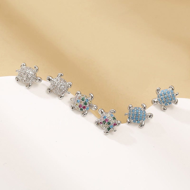 Silver Turtle Earrings C