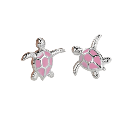 Pink Turtle Earrings