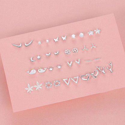 Silver Whale Earrings