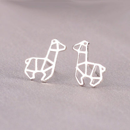 Silver Giraffe Earrings