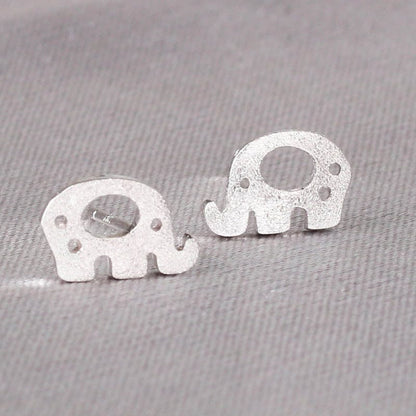 Silver Elephant Earrings