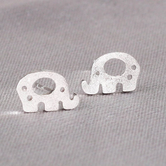 Silver Elephant Earrings
