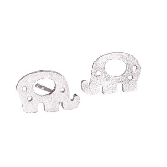 Silver Elephant Earrings