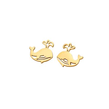 Golden Whale Earrings