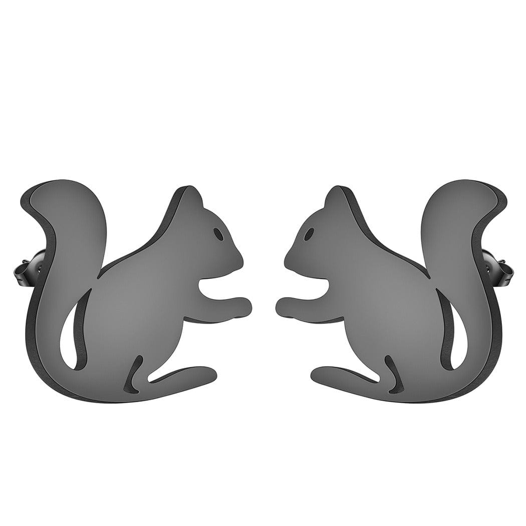 Black Squirrel Earrings