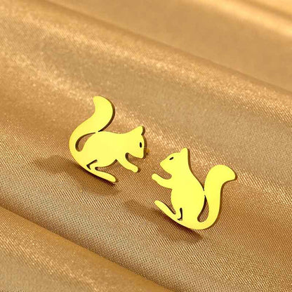 Golden Squirrel Earrings