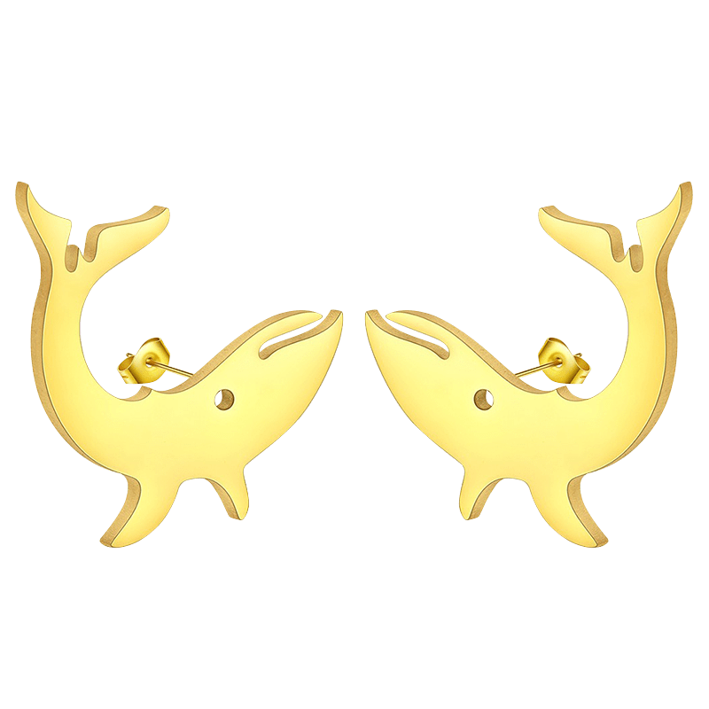 Golden Shark Earrings