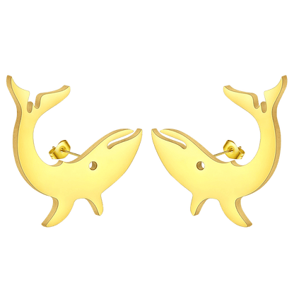 Golden Shark Earrings