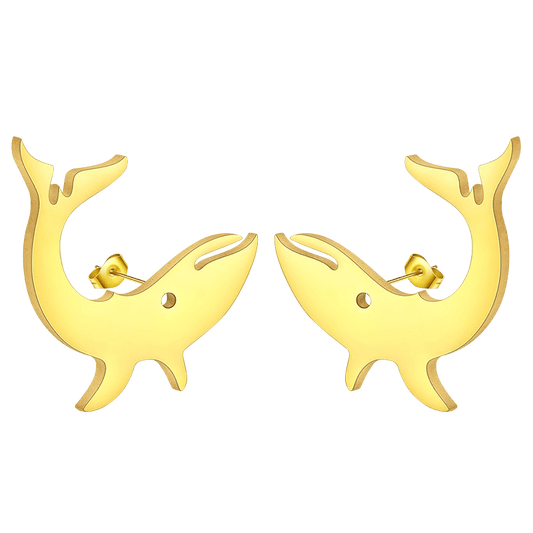 Golden Shark Earrings