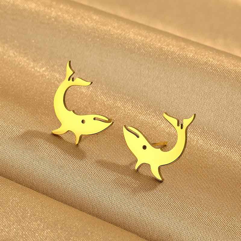 Golden Shark Earrings