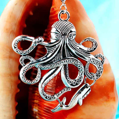 Metallic Octopus Earrings